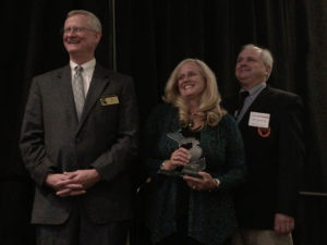 Shelly and Jim Green receiving MSU Key Partner Award